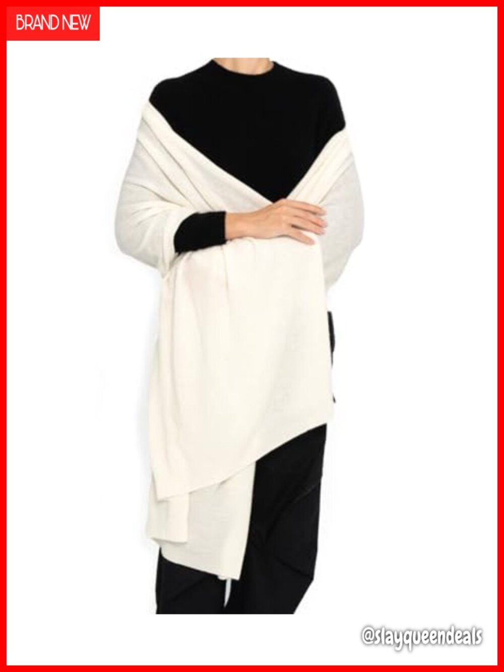 Cashmere Wool Oversized Shawl Wrap Pashmina Ultra Soft Stole Scarf Gift Box